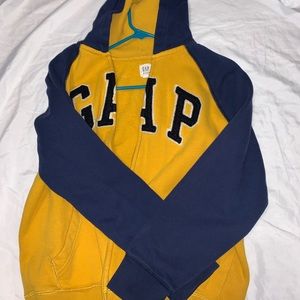 Blue and gold gap zip up